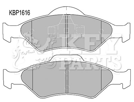 KEY PARTS Комплект тормозных колодок, дисковый тормоз KBP1616